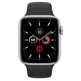 Apple Watch (Series 4) 2018 GPS 44 mm - Acero inoxidable Plata - Deportiva Negro