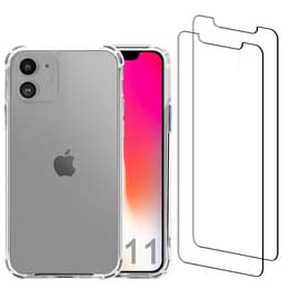 Funda iPhone 11 y 2 protectores de pantalla - Plástico reciclado - Transparente