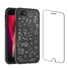 Back Market Funda iPhone 7/8 y pantalla protectora - Plástico reciclado - Negro & Blanco