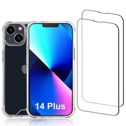 Funda iPhone 14 Plus y 2 protectores de pantalla - Plástico reciclado - Transparente