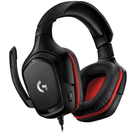 Cascos gaming con cable micrófono Logitech G332 - Negro/Rojo