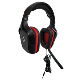 Cascos gaming con cable micrófono Logitech G332 - Negro/Rojo