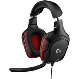 Cascos gaming con cable micrófono Logitech G332 - Negro/Rojo