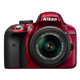 Réflex D3300 - Rojo + Nikon AF-S DX Nikkor 18-55mm f/3.5-5.6 G VR f/3.5-5.6