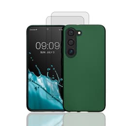 Funda Galaxy S23+ y 2 protectores de pantalla - Silicona - Verde