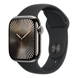 Apple Watch Series 10 (2024) GPS + Cellular 46 mm - Titanio Natural - Correa deportiva Negro