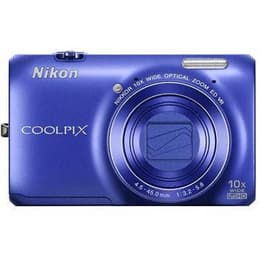 Cámara compacta Coolpix S6300 - Azul + Nikon Nikkor 10X Wide Optical Zoom ED VR f/3.2-5.8