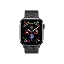 Apple Watch (Series 4) 2018 GPS 44 mm - Aluminio Gris espacial - Milanesa Negro