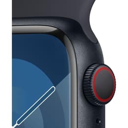 Apple Watch Series 9 (2023) GPS + Cellular 45 mm - Aluminio Medianoche - Correa deportiva Negro