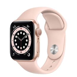 Apple Watch (Series 6) 2020 GPS + Cellular 40 mm - Acero inoxidable Oro - Correa deportiva Rosa