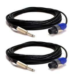 Lot de 2 Câbles MR Entertainer - Jack 6,35mm / Speakon mâle 10 m pour enceintes Cable