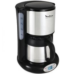 Cafeteras Machine a Cafe - Cafetiere Electrique MOULINEX FT362811 filtre avec verseuse isotherme SUBITO - Programmable - 8 a 12 tasses - Noir et Inox