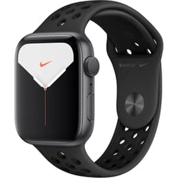 Apple Watch (Series 5) 2019 GPS + Cellular 44 mm - Aluminio Gris espacial - Deportiva Nike Negro