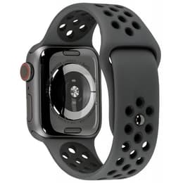 Apple Watch (Series 5) 2019 GPS + Cellular 44 mm - Aluminio Gris espacial - Deportiva Nike Negro