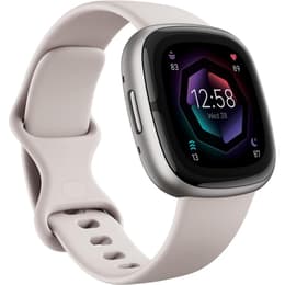Relojes Fitbit Cardio GPS Sense 2, Lunar White/Platinum - Gris