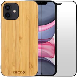 Funda iPhone 11 y pantalla protectora - Madera - Marrón