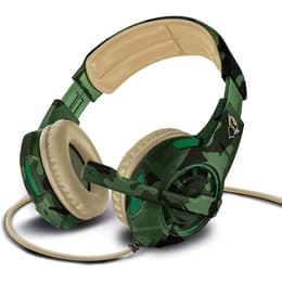 Cascos gaming con cable micrófono Trust GXT 310C Radius Camo Jungle - Camuflaje verde