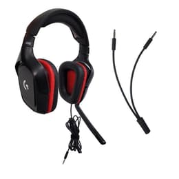 Cascos gaming micrófono Logitech G332 - Negro/Rojo