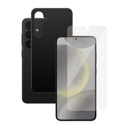 Funda Galaxy S24 y pantalla protectora - Silicona - Negro
