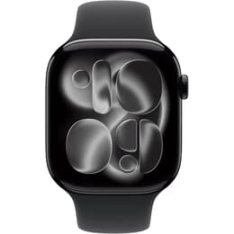 Apple Watch (2025) GPS + Cellular 42 mm - Aluminio Negro azabache - Correa deportiva Negro