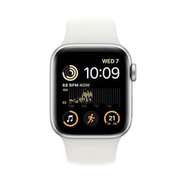 Apple Watch (Series SE) 2022 GPS 40 mm - Aluminio Plata - Correa deportiva Blanco