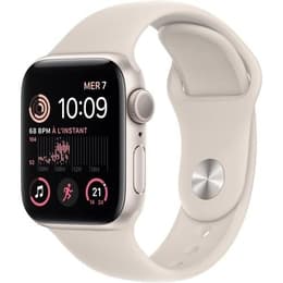 Apple Watch (Series SE) 2022 GPS + Cellular 40 mm - Aluminio Blanco estrella - Correa deportiva Blanco estrella