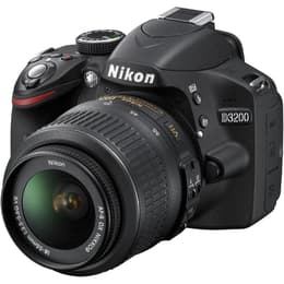 Réflex D3200 - Negro + Nikon AF-S DX Nikkor 18-55mm f/3.5-5.6G VR II f/3.5-5.6