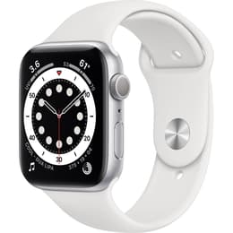 Apple Watch (Series 6) 2020 GPS 44 mm - Aluminio Plata - Deportiva Blanco