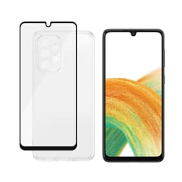 Funda Galaxy A33 5G y pantalla protectora - Silicona - Transparente