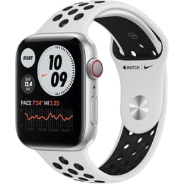Apple Watch (Series 6) 2020 GPS + Cellular 44 mm - Aluminio Plata - Correa loop Nike Platino puro/negro