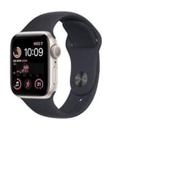 Apple Watch (Series SE) 2022 GPS 44 mm - Aluminio Blanco estrella - Correa deportiva Negro
