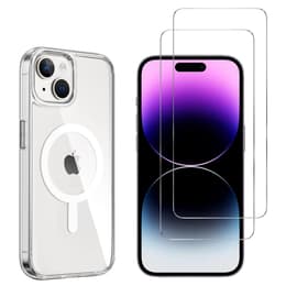Funda iPhone 15 Plus y 2 protectores de pantalla - TPU - Transparente