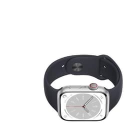 Apple Watch (Series 8) 2022 GPS + Cellular 45 mm - Aluminio Plata - Correa deportiva Negro