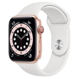 Apple Watch (Series 4) 2018 GPS 44 mm - Aluminio Oro - Correa deportiva Blanco