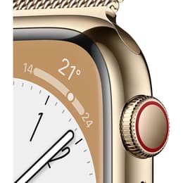 Apple Watch Series 8 (2022) GPS + Cellular 41 mm - Acero inoxidable Oro - Pulsera Milanese Loop Oro