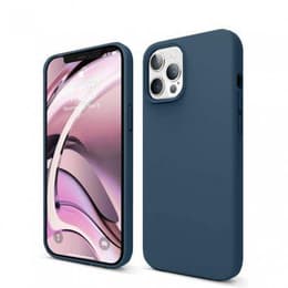 Funda iPhone 12/12 Pro y 2 protectores de pantalla - Silicona - Azul marino