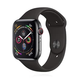 Apple Watch (Series 4) 2018 GPS + Cellular 44 mm - Acero inoxidable Gris espacial - Deportiva Negro
