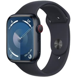 Apple Watch (Series 8) 2023 GPS + Cellular 45 mm - Aluminio Medianoche - Correa deportiva Negro