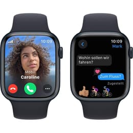 Apple Watch (Series 8) 2023 GPS + Cellular 45 mm - Aluminio Medianoche - Correa deportiva Negro
