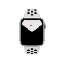 Apple Watch (Series 5) 2019 GPS 44 mm - Aluminio Plata - Deportiva Nike Blanco/Negro
