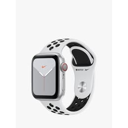 Apple Watch (Series 5) 2019 GPS 40 mm - Aluminio Plata - Correa Nike Sport Platino puro/negro