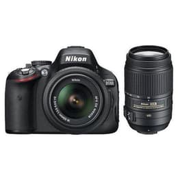 Réflex - Nikon D5100 Negro + objetivo Nikon AF-S Nikkor DX VR 18-55 mm f/3.5-5.6 VR + AF-S Nikkor DX 55-200 mm f/4-5.6G ED VR