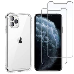 Funda iPhone 11 PRO y 2 protectores de pantalla - TPU - Transparente