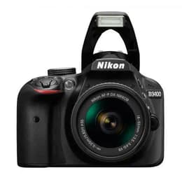 Réflex D3400 - Negro + Nikon AF-P DX Nikkor 18-55mm f/3.5-5.6G VR + AF-S DX Nikkor 55-200mm f/4-5.6G ED VR II f/3.5-5.6 + f/4-5.6