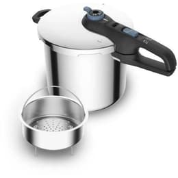 TEFAL Cocotte-minute 8 L, Induction, Inox, 2 programmes, Cuisine vapeur, Fabriqué en France, Secure Trendy P2584400 Multi-cocina