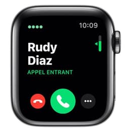 Apple Watch (Series 5) 2019 GPS + Cellular 44 mm - Titanio Negro - Correa deportiva Negro
