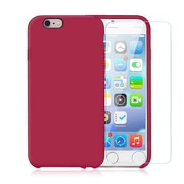 Funda iPhone 6 Plus/6S Plus y 2 protectores de pantalla - Silicona - Cereza