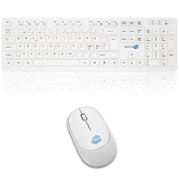 Simpletek Teclado QWERTY Nórdico Wireless M&K NORDICA SWE NO DK FI Kit Mouse and Keyboard