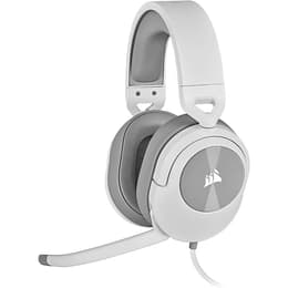 Cascos reducción de ruido gaming con cable micrófono Corsair HS55 - Blanco