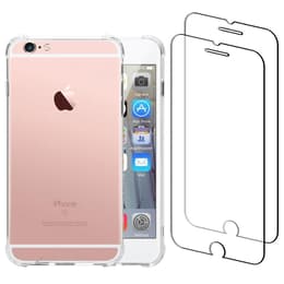 Funda iPhone 6/6S y 2 protectores de pantalla - Plástico reciclado - Transparente